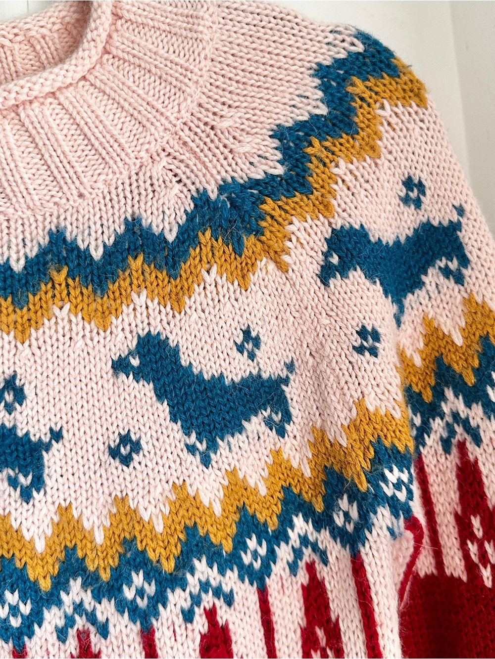 Rachel Antonoff Oscar Dachsund Fair Isle Crew Neck Sweater Small - Picture 8 of 10